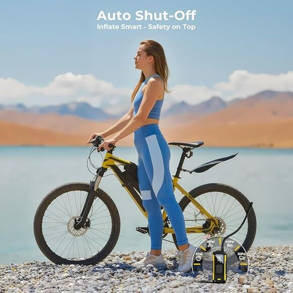 New 150 PSI Tire Inflator Portable Air Compressor with Digital Gauge, LED - Picture 3 of 7